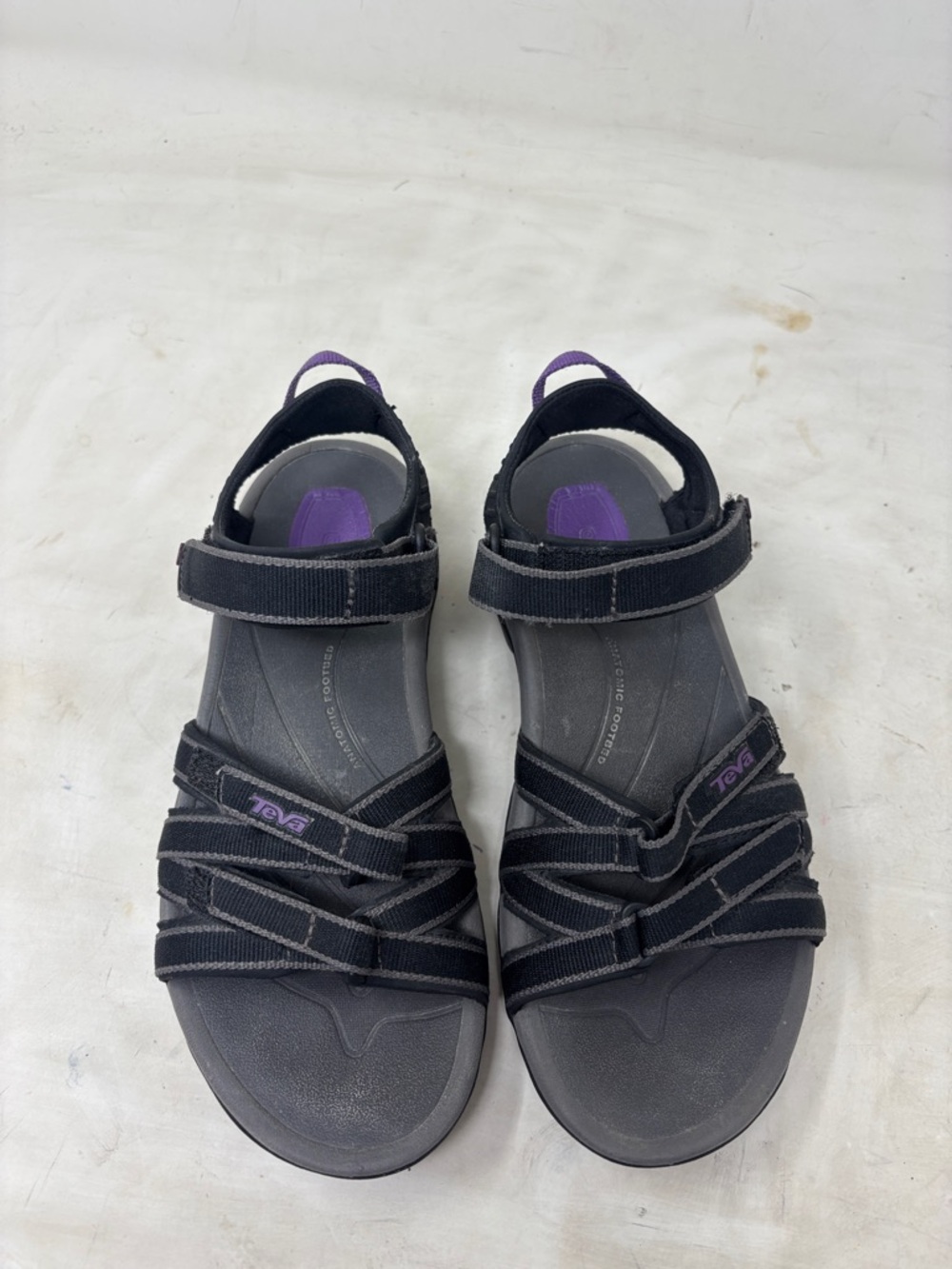 Teva Women’s Black Sandals with Purple Accents - Picture 7 of 10